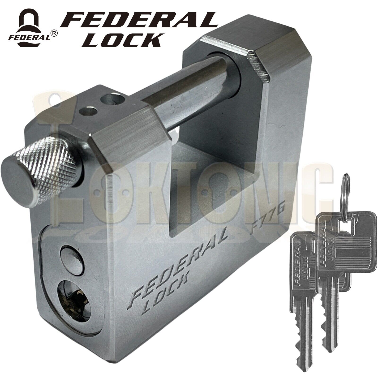 Federal FD77G Heavy Duty Rectangular Anvil Shutter Van Shed container Padlock