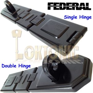Federal High Security Steel Flex Hinge Garage Shed Van Gate Barn Hasp And Staple