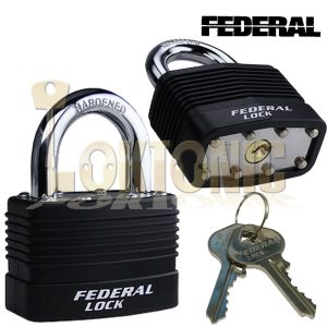 Federal High Security Weather Resistant Waterproof Shed Steel Padlock EL802