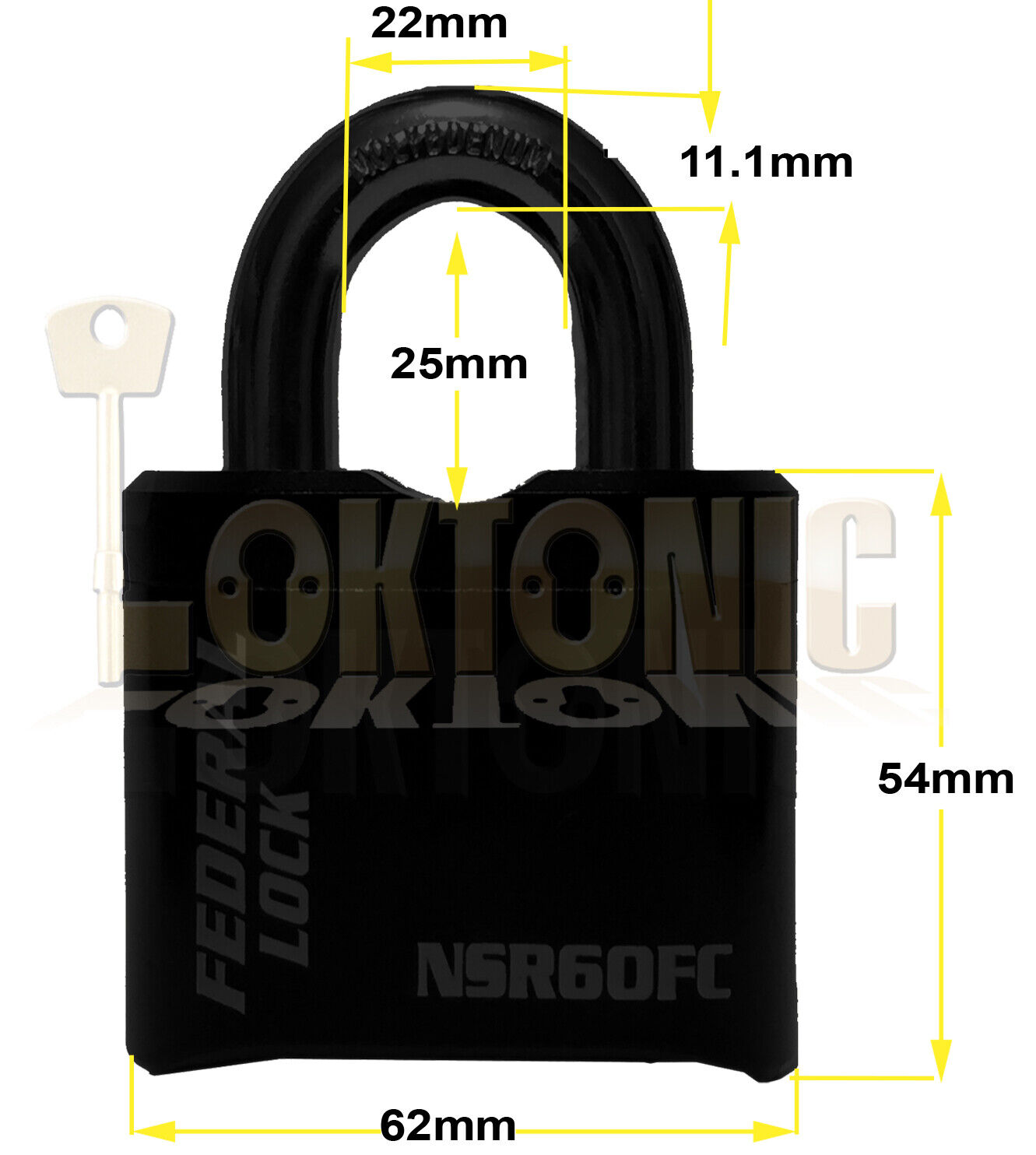 Federal NSR60 & FD1085 Heavy Duty Combination Hasp & Padlock Set SALE - Image 6