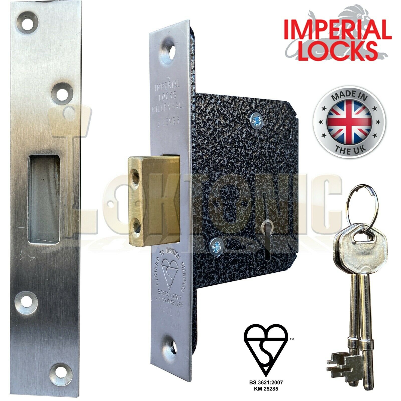 Imperial Lock BS362 British Standard Heavy Duty 5 Lever Mortice Deadlock