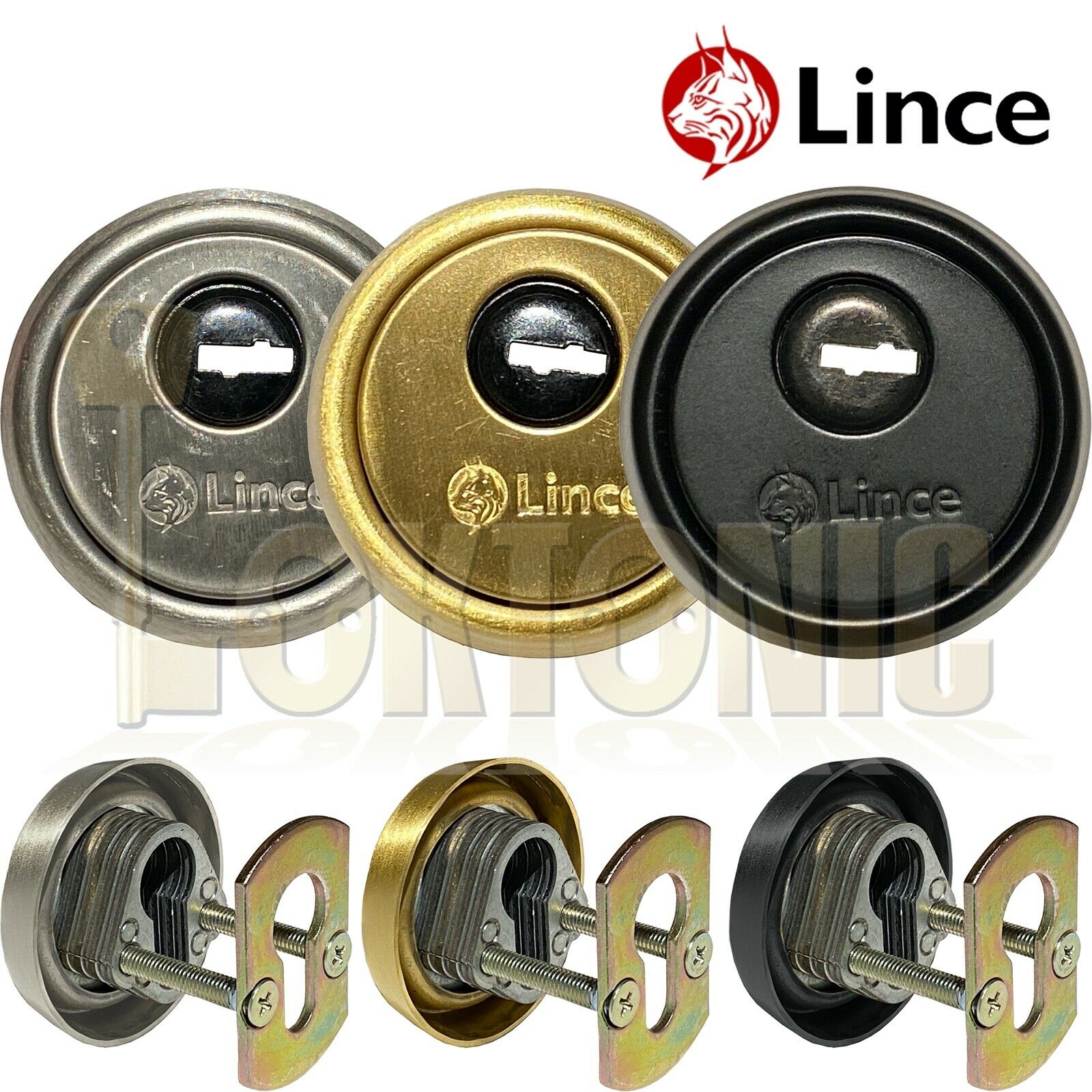 Lince High Security Euro Cylinder Escutcheon Keyhole Cover Plate Van Doors - Image 3