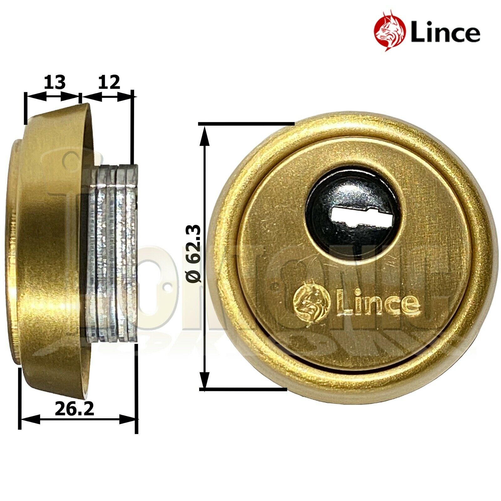 Lince High Security Euro Cylinder Escutcheon Keyhole Cover Plate Van Doors - Image 4