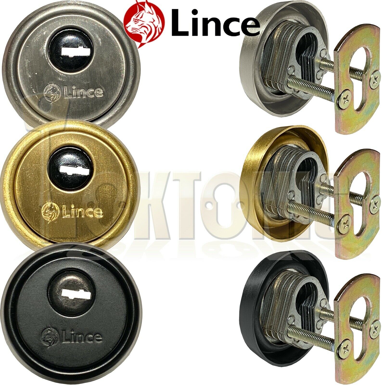 Lince High Security Euro Cylinder Escutcheon Keyhole Cover Plate Van Doors