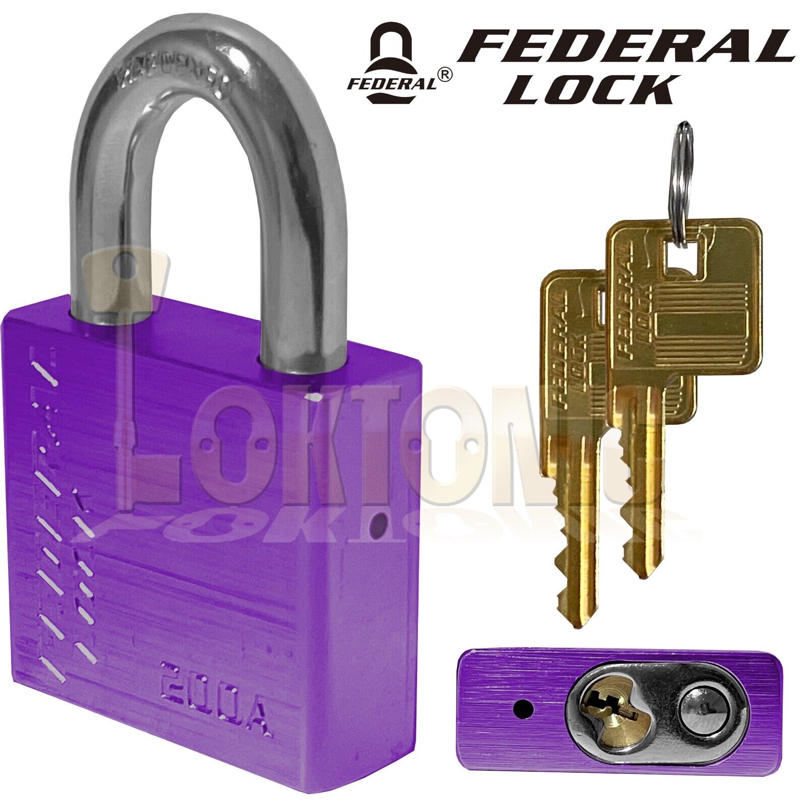 Federal 200A 50mm High Security Weather Resistant Solid Aluminium Padlock - Image 11