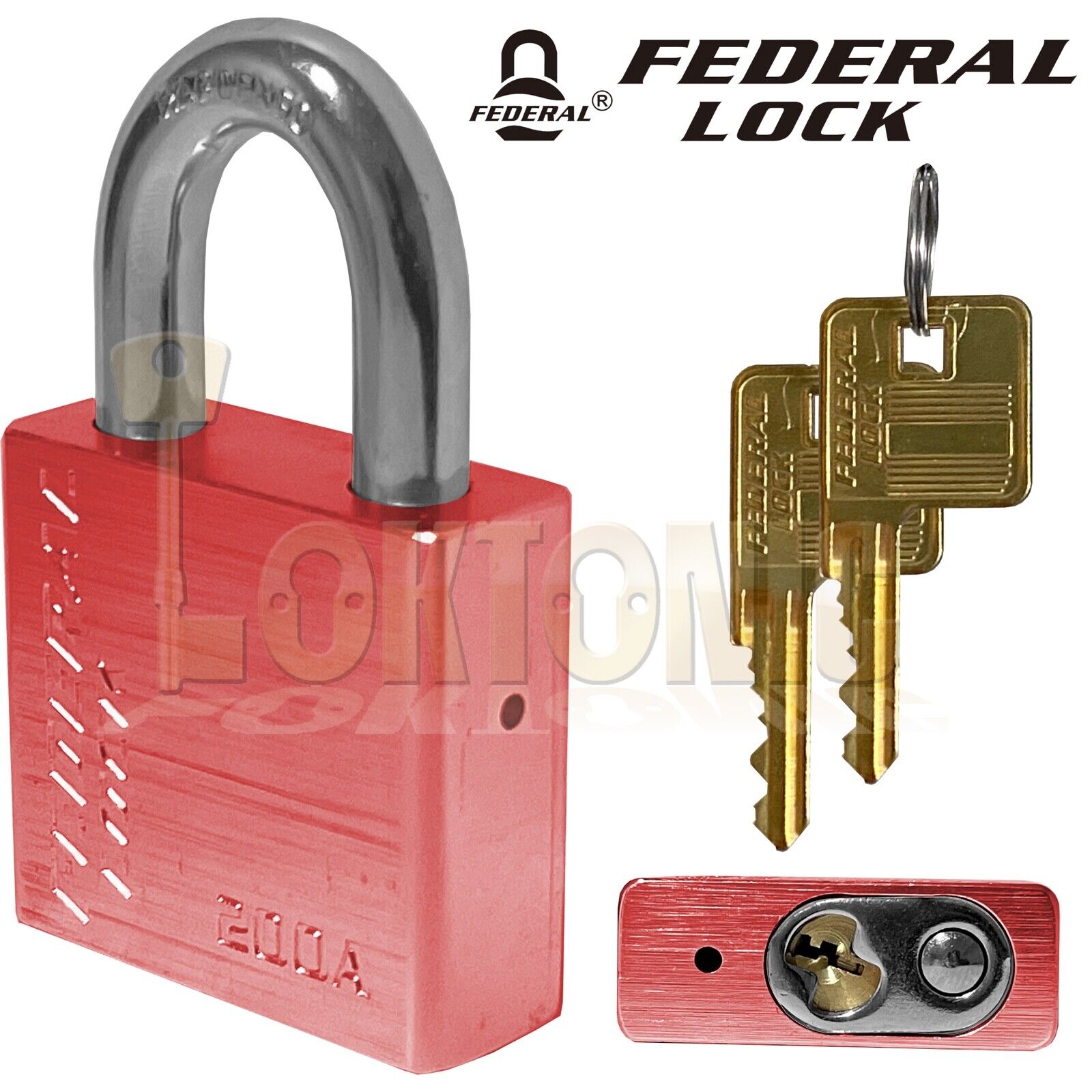 Federal 200A 50mm High Security Weather Resistant Solid Aluminium Padlock - Image 9