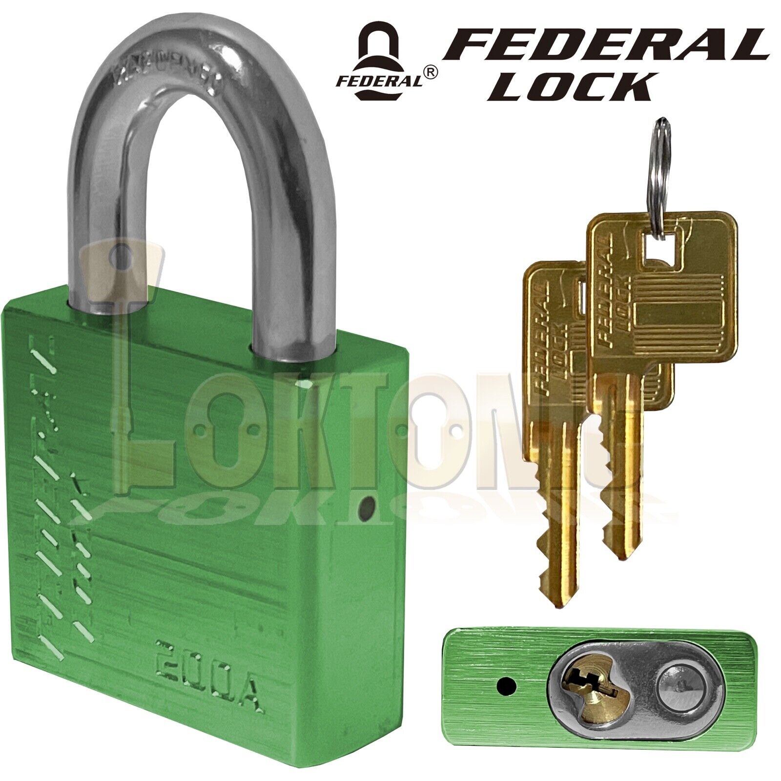 Federal 200A 50mm High Security Weather Resistant Solid Aluminium Padlock - Image 8