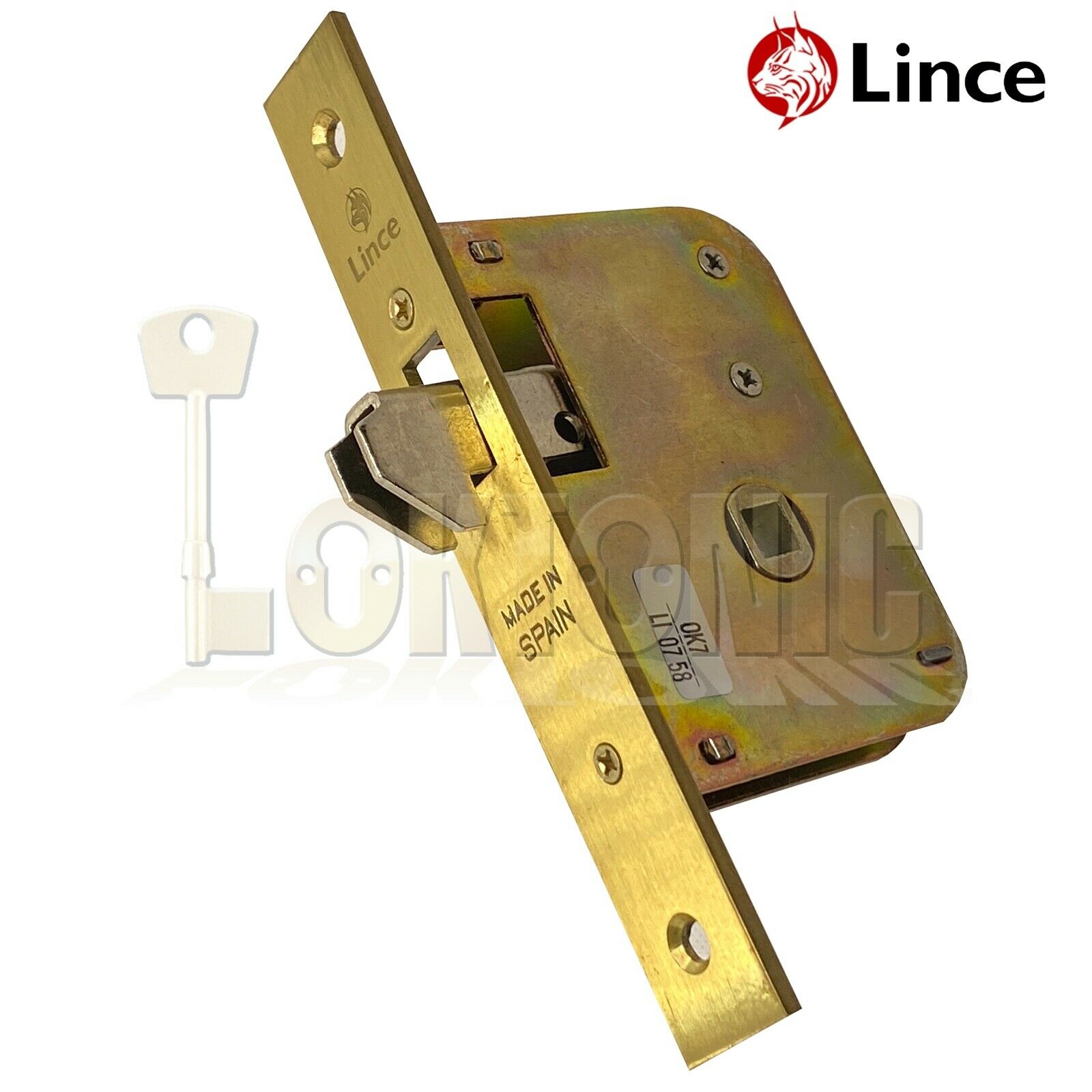 Lince L5490-50 Mortice Sliding Auto Locking Hook Lock 8mm Spindle With Strike - Image 8