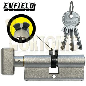 Enfield Contract 363 Knob Turn Euro Twin Split Cam Deadlock Cylinder Suit Banham