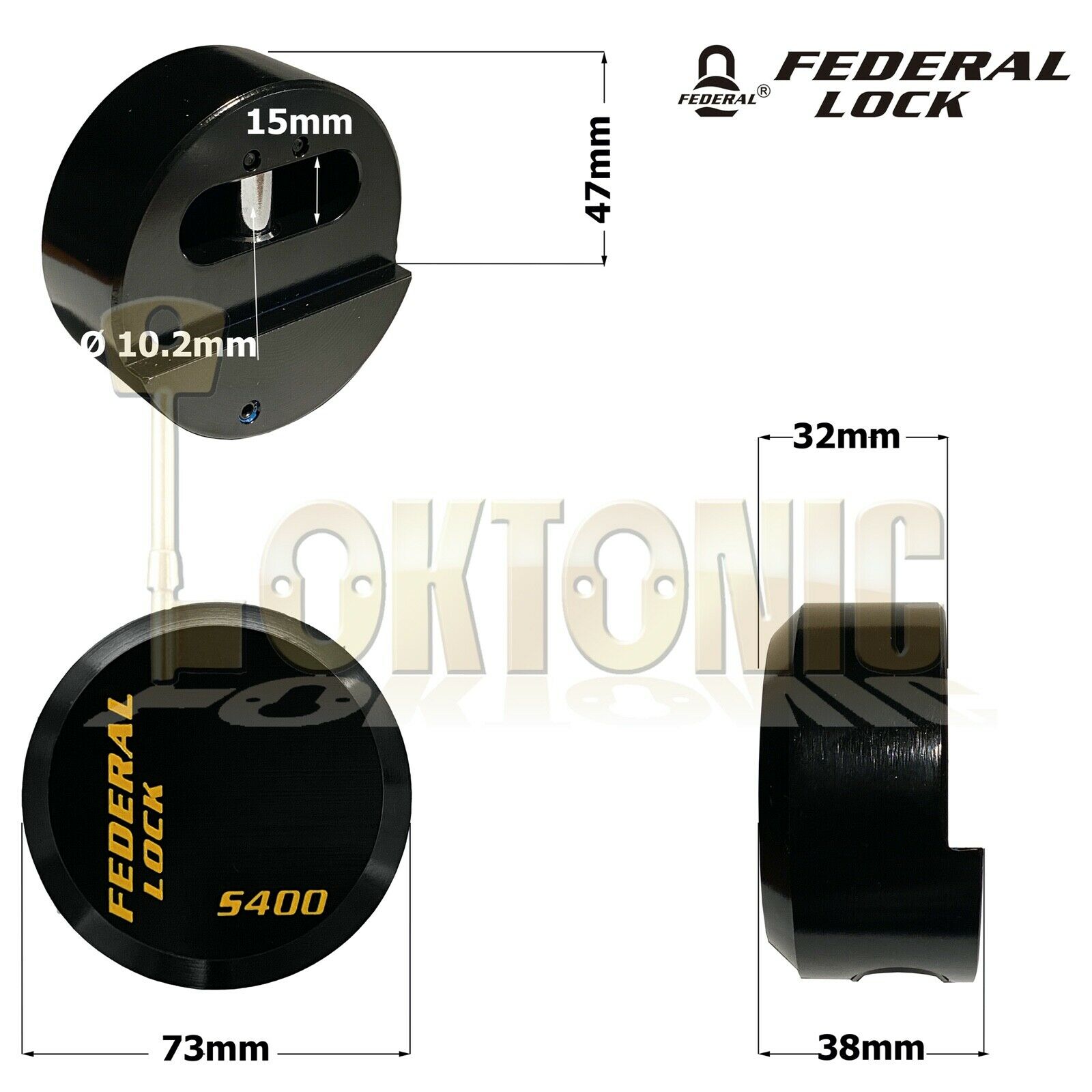 Federal FD400S 73mm Round Puck Van Garage High Security Hardened Steel Padlock - Image 5