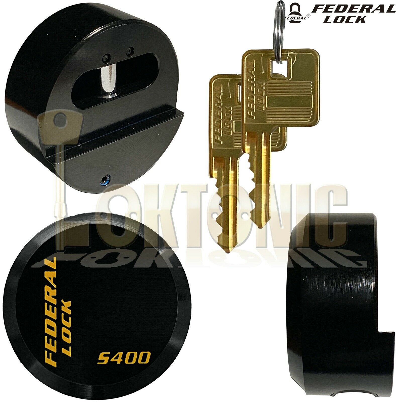 Federal FD400S 73mm Round Puck Van Garage High Security Hardened Steel Padlock