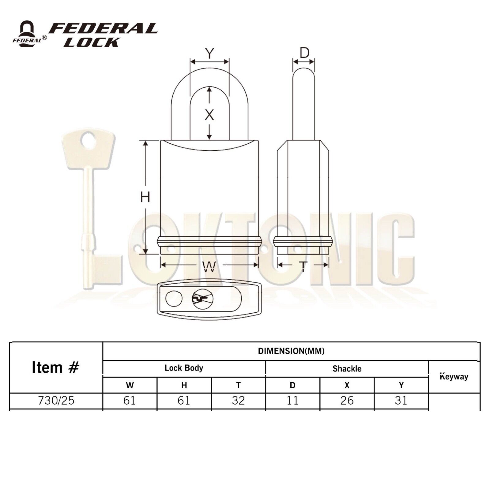 Federal FD4025 FD730 Sold Secure CEN 4 Heavy Duty Shed Garage Gate Hasp Padlock - Image 6