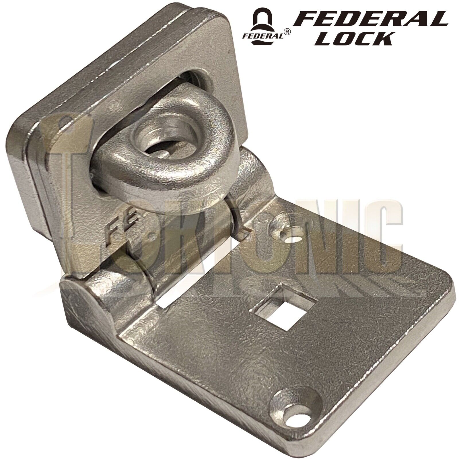 Federal FD702SS Heavy Duty Stainless Steel Van Shed Garage Hasp & Staple - Image 3