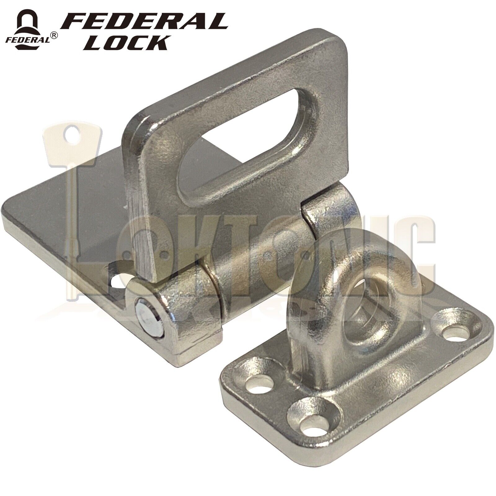 Federal FD702SS Heavy Duty Stainless Steel Van Shed Garage Hasp & Staple
