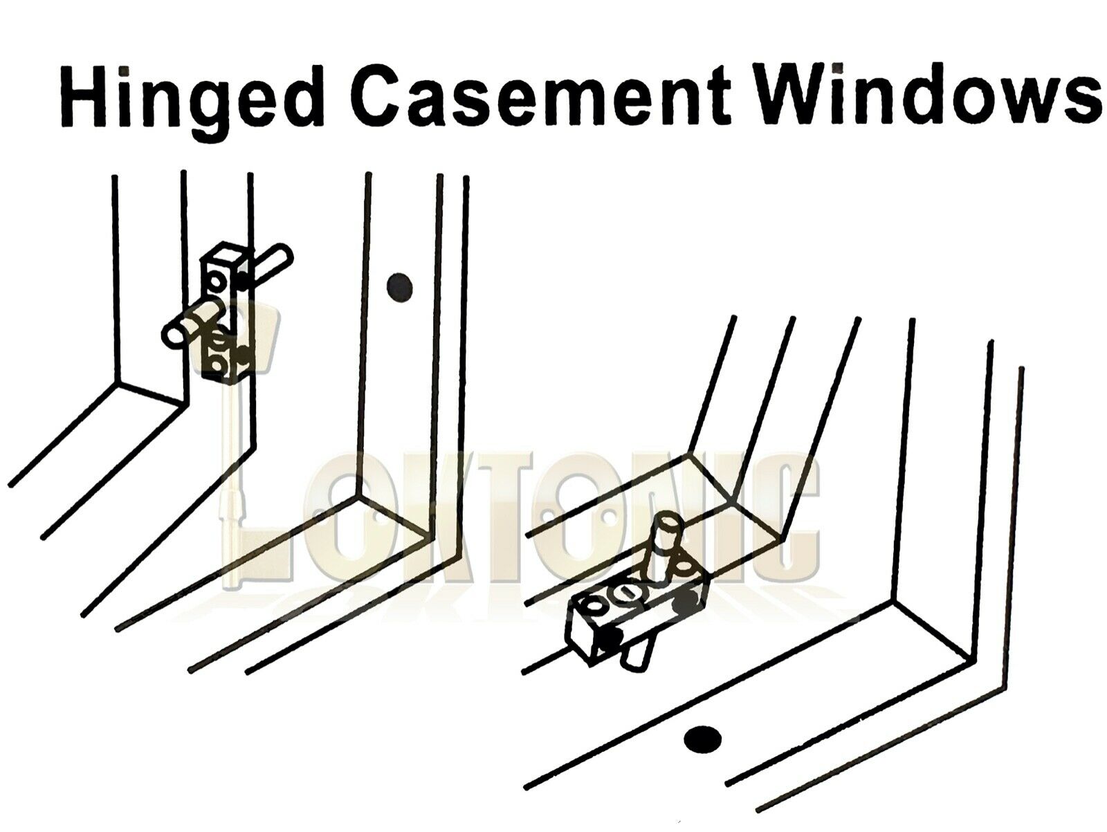 Federal Window Bolts French Doors Lock Catches heavy Duty Security Sliding Patio - Image 7