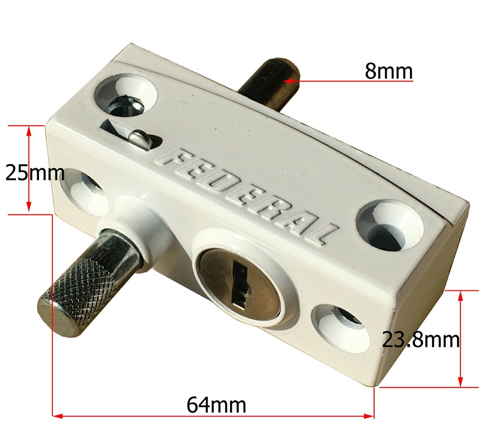 Federal Window Bolts French Doors Lock Catches heavy Duty Security Sliding Patio - Image 10