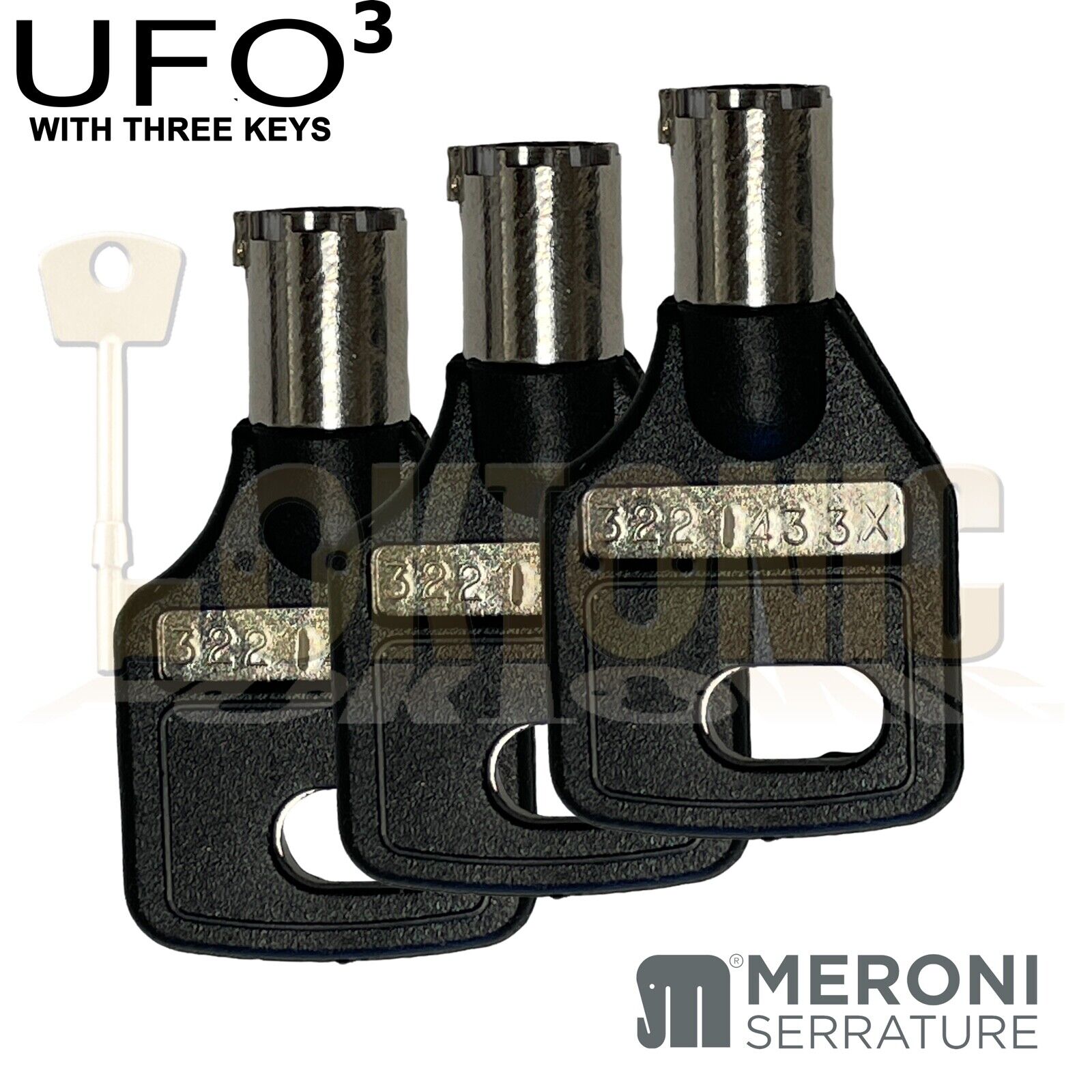 Meroni Grey Trio ME8090 UFO3 High Security Van Door Dead Locks - Image 7