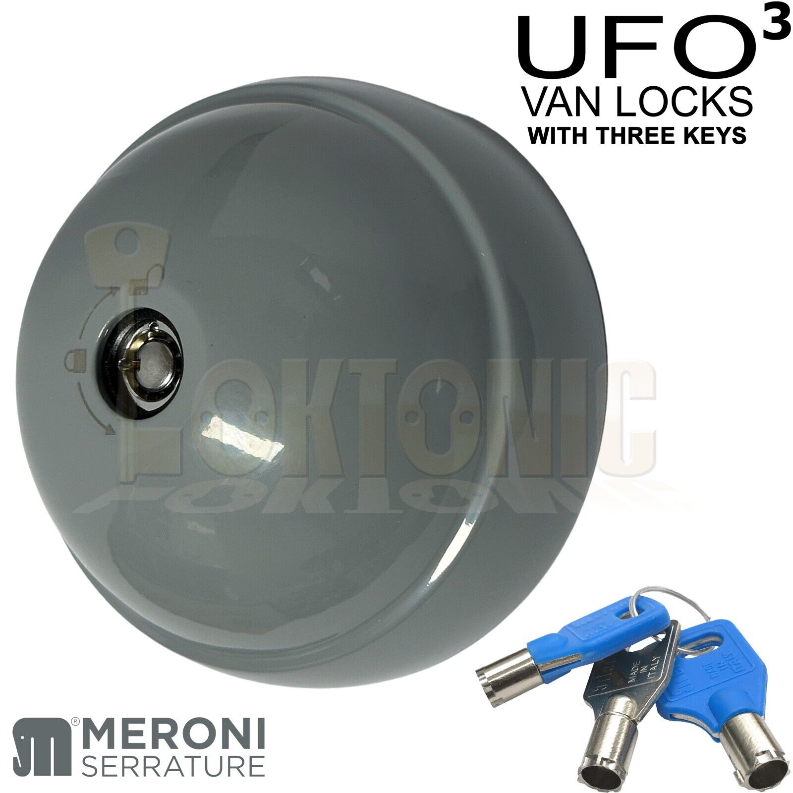 Meroni Grey Trio ME8090 UFO3 High Security Van Door Dead Locks - Image 9