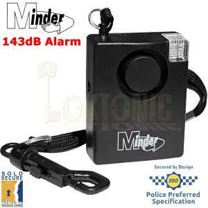 Minder Personal 143dB Sold Secure Panic Rape Attack Alarm Strobe Torch 5yr Warra