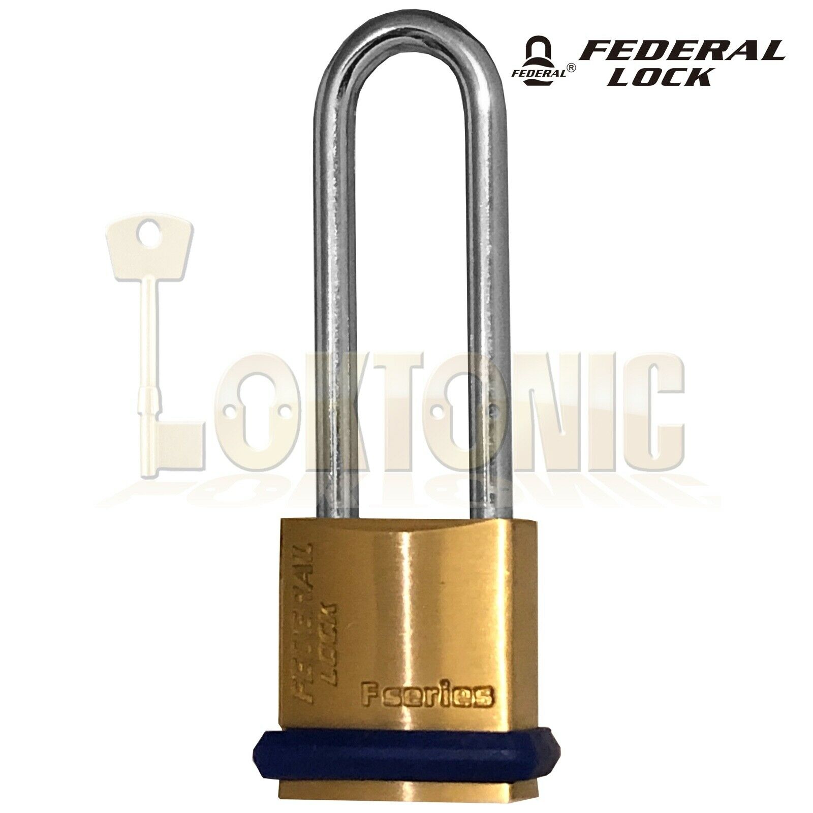Federal 22F KA206 Brass Long Shackle Padlock Shed Gate Locker Suitcase Travel - Image 4