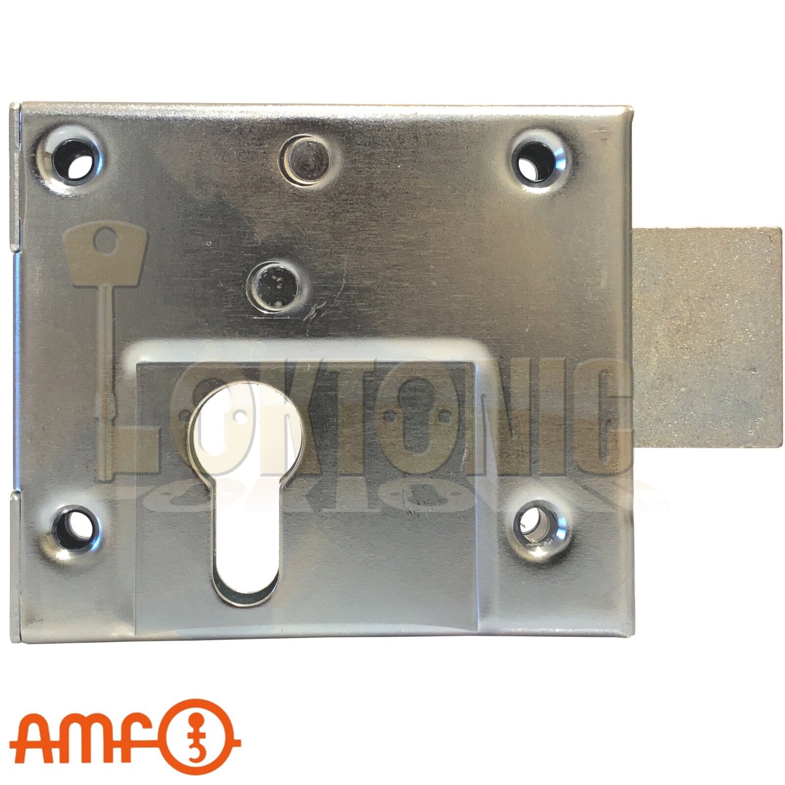 AMF 49Z Rim Euro Double Throw Zinc Plated Dead Lock Gate Shed Van Garage - Image 6