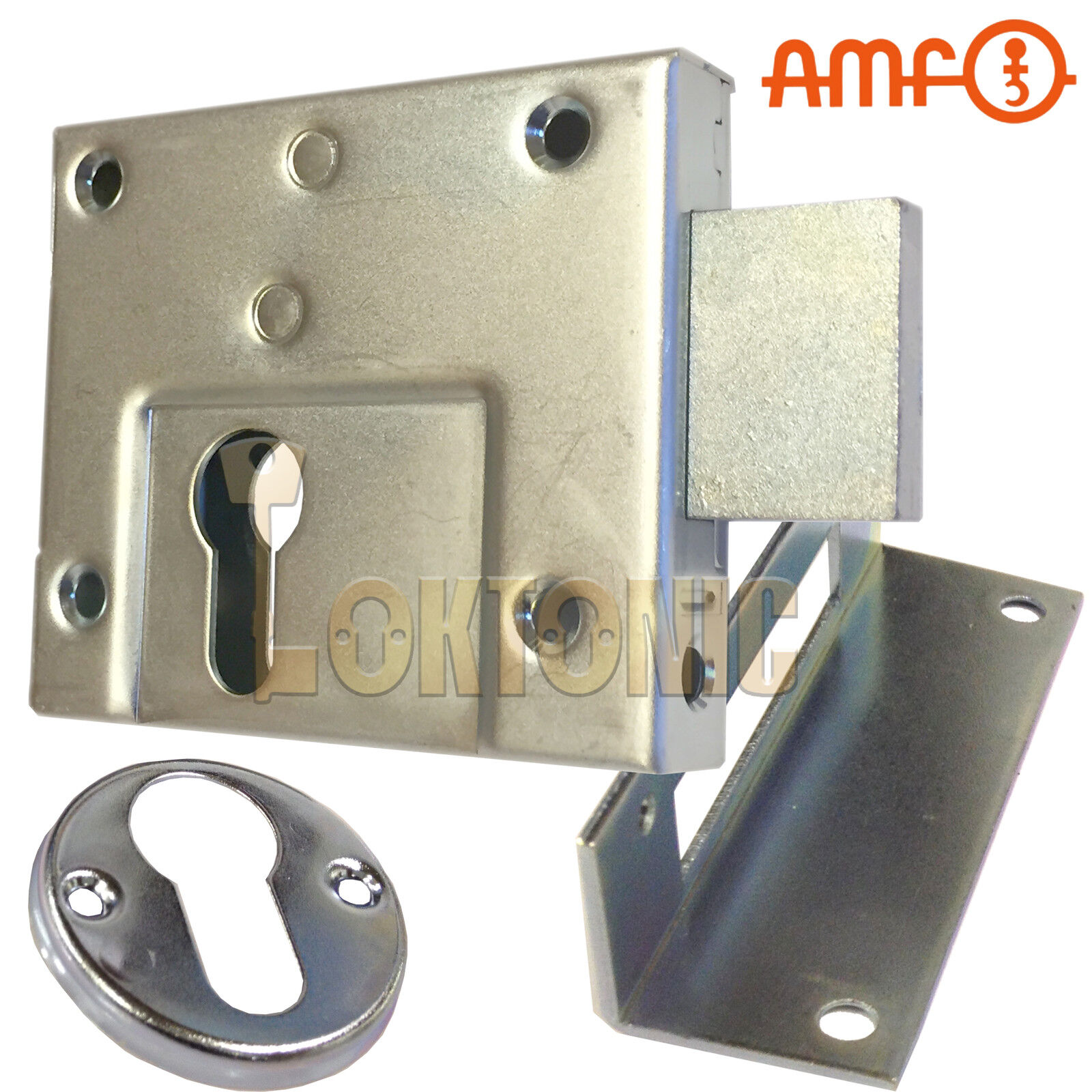 AMF 49Z Rim Euro Double Throw Zinc Plated Dead Lock Gate Shed Van Garage - Image 8