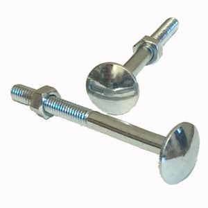 Enfield M8 X 90 Zinc Coach Bolts Cup Square Carriage Hexagon Nuts Screws Pack 10