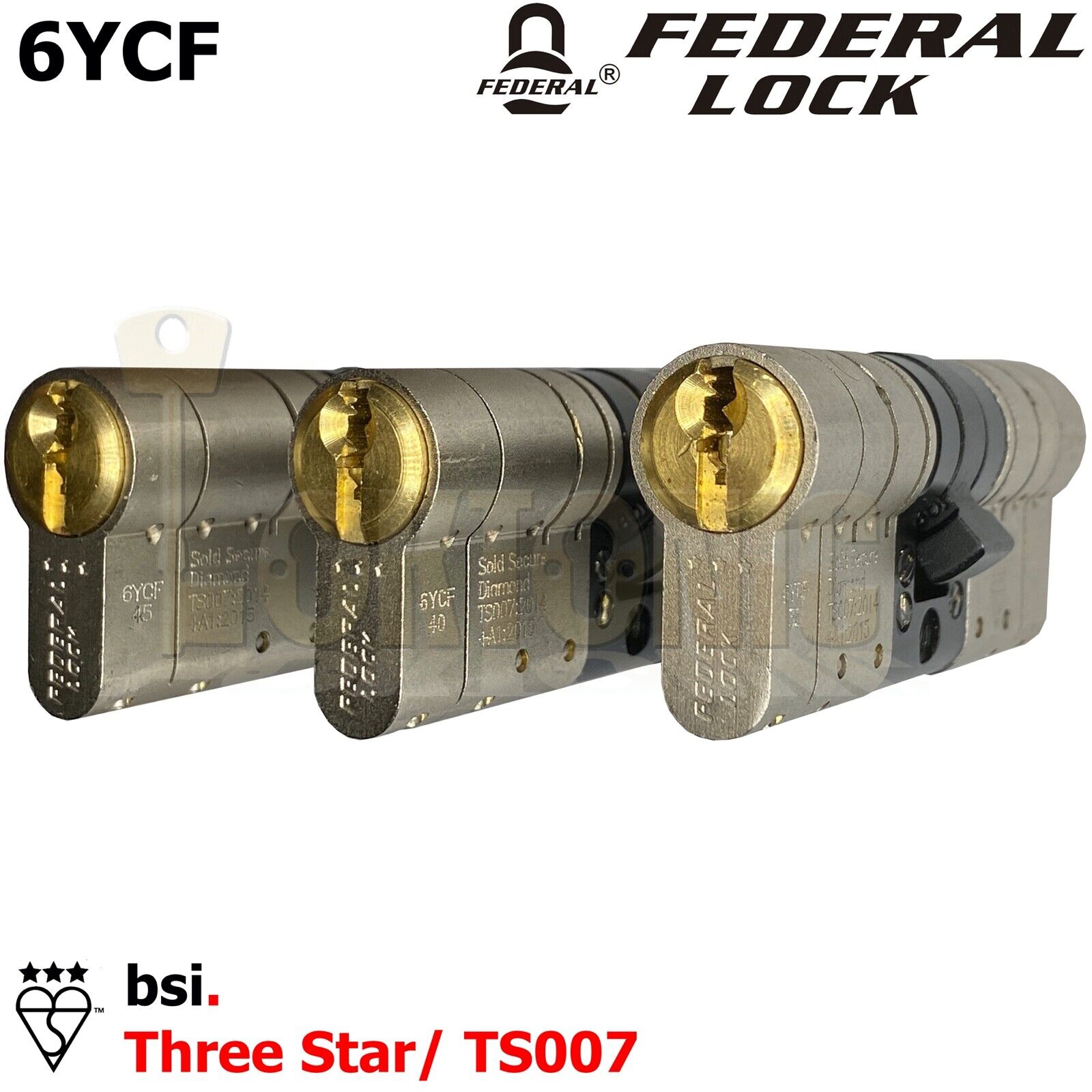 Federal 3 Star High Security Euro Cylinder UPVC Door Lock Snap Safe Anti Bumping - Image 5