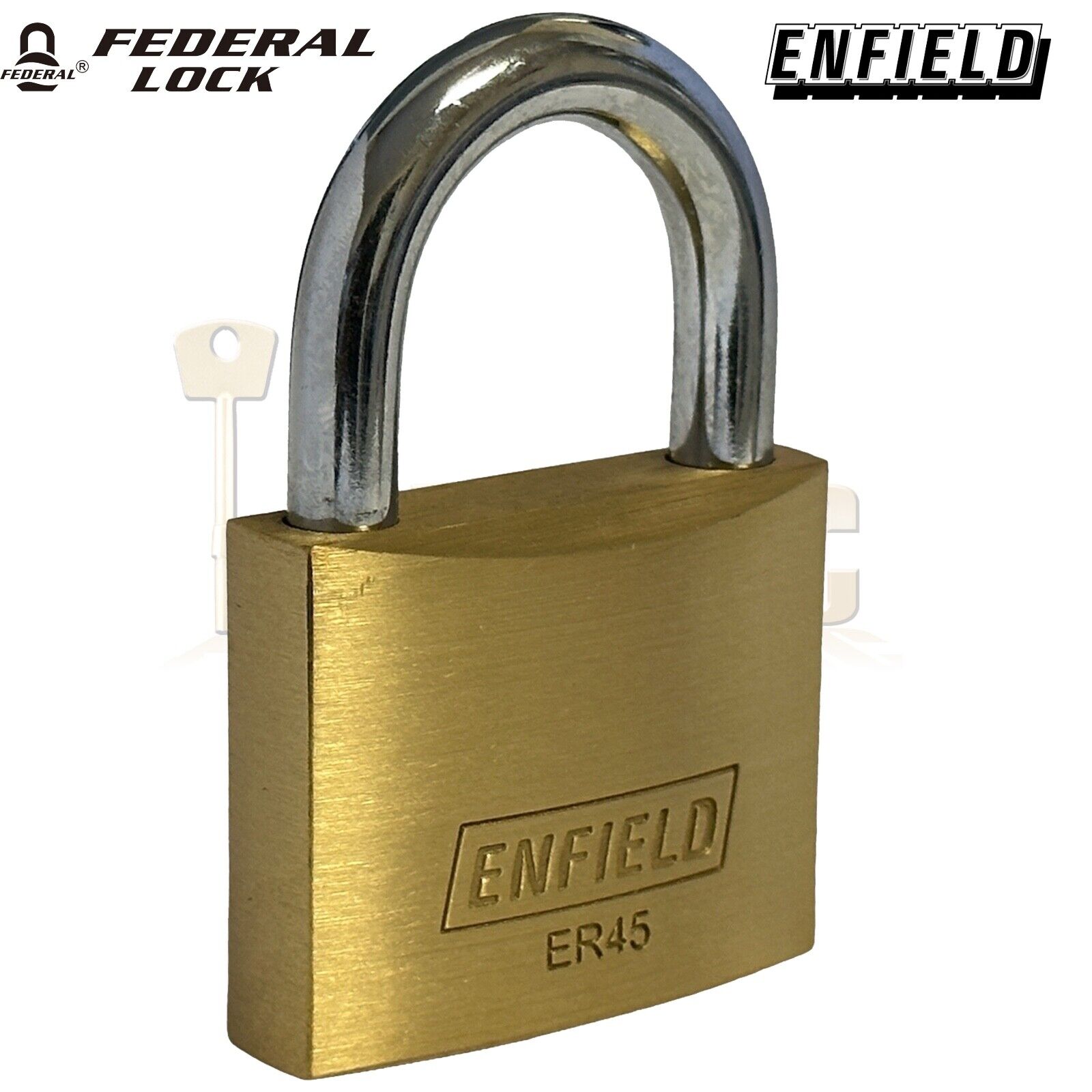 Federal Bike Bicycle Security 6.3mm Spiral Steel Cable & 45mm Brass Padlock - Image 3