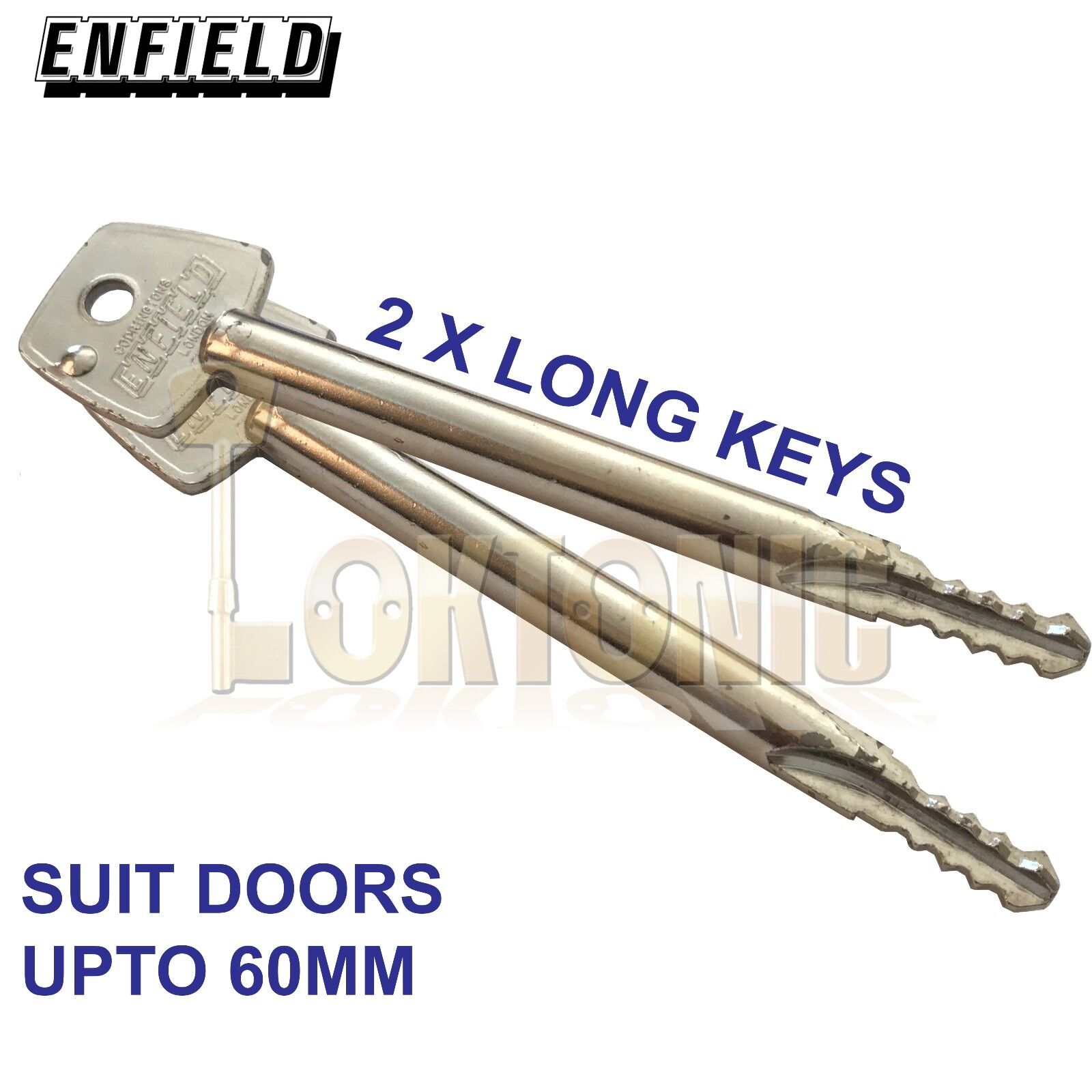 Federal Enfield Garage Door Bolts Locks LONG Key Singles LH-RH High Security MK3 - Image 3