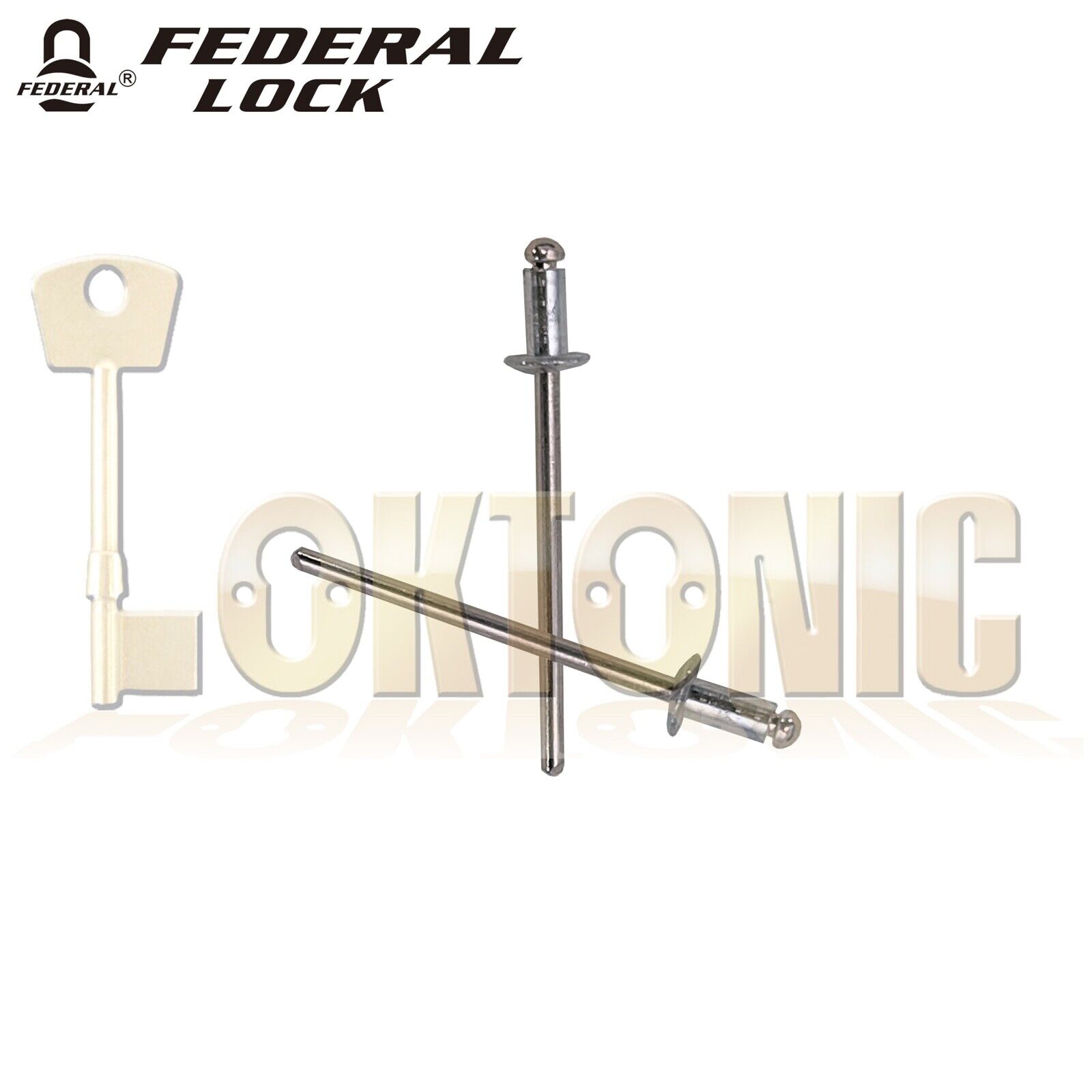 Federal Enfield Garage Door Bolts Locks LONG Key Singles LH-RH High Security MK3 - Image 5