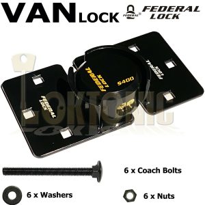 Federal High Security Van Back Doors Gates Sheds Lock Bracket Hasp and Staple