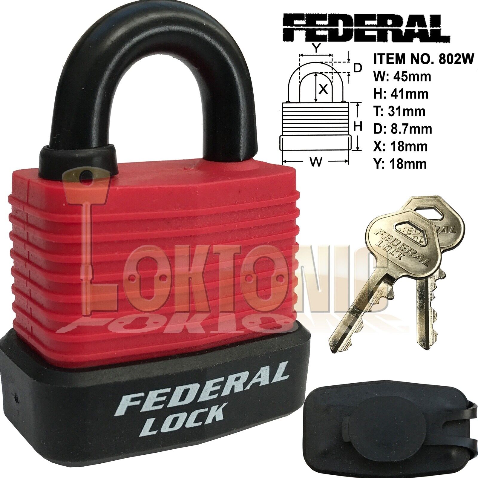 Federal High Security Weather Resistant Waterproof Steel Van Gate Shed Padlocks - Image 3