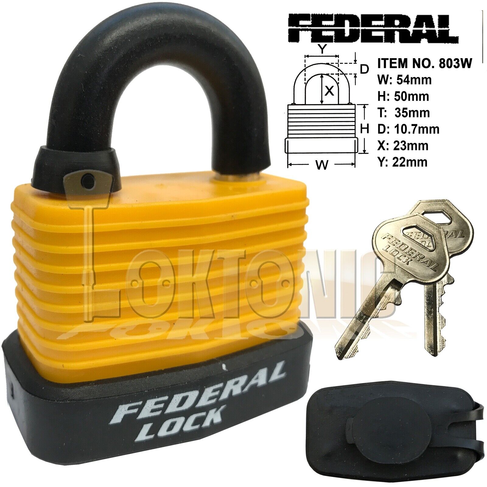 Federal High Security Weather Resistant Waterproof Steel Van Gate Shed Padlocks - Image 4