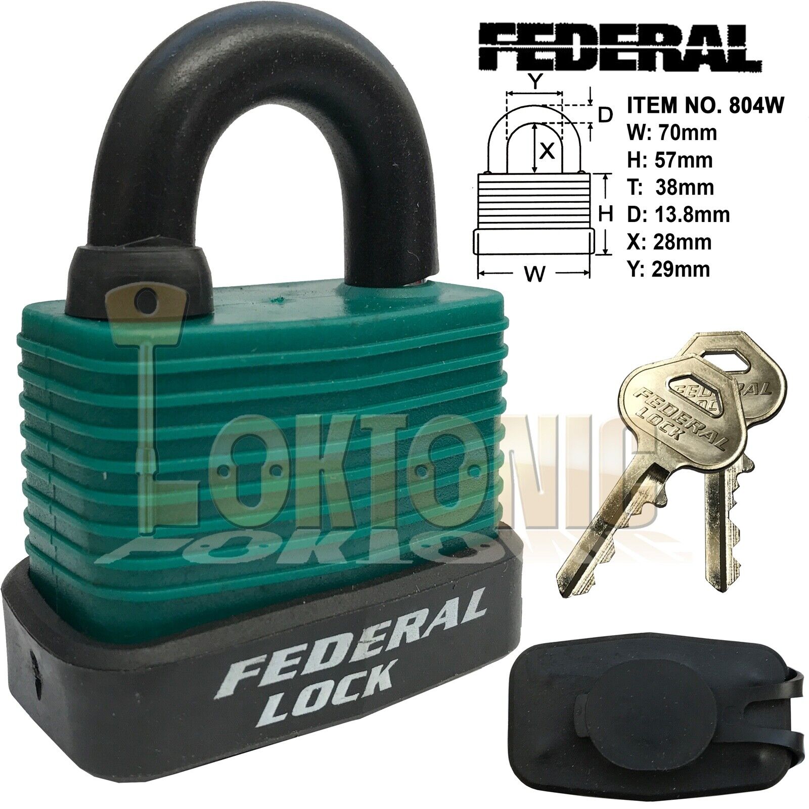 Federal High Security Weather Resistant Waterproof Steel Van Gate Shed Padlocks - Image 5