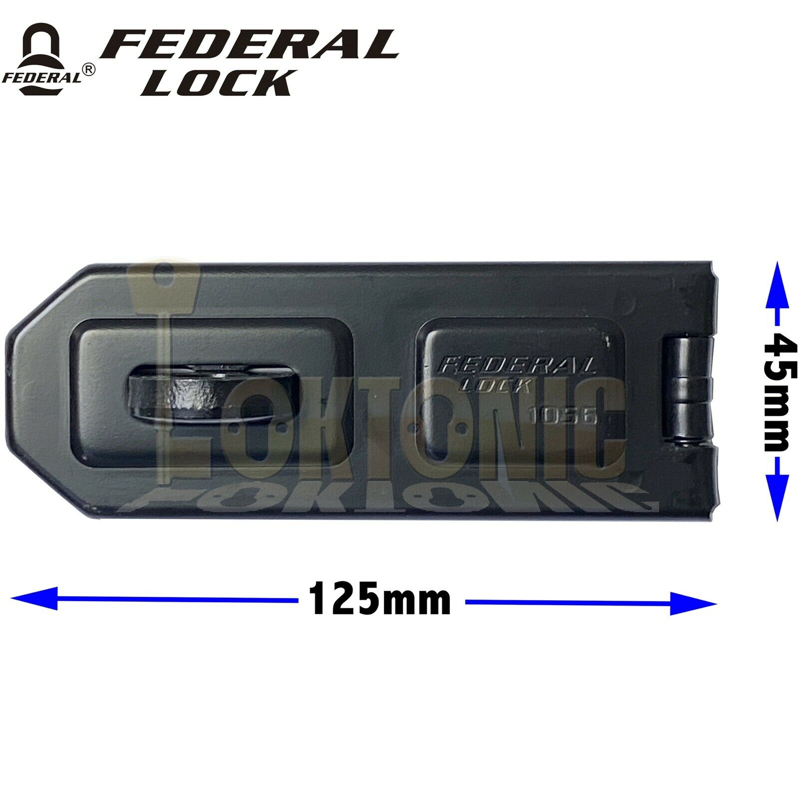 Federal Medium Security Weather Protected Padlock + Hasp Combo Shed Gate Garage - Image 7