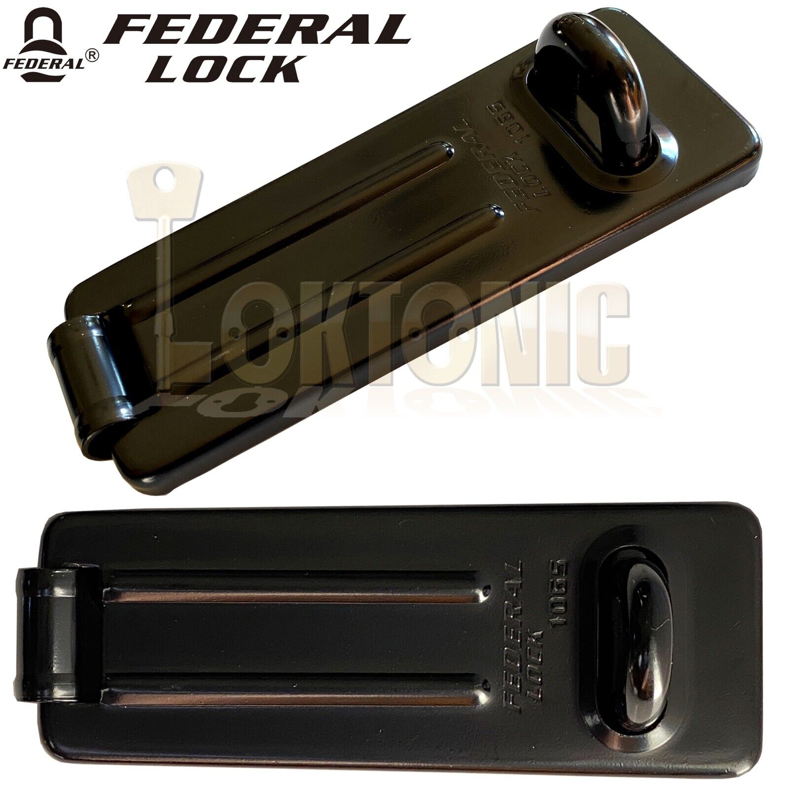 Federal Security Shed Gate Steel Hasp & Staple Padlock Set - Image 4