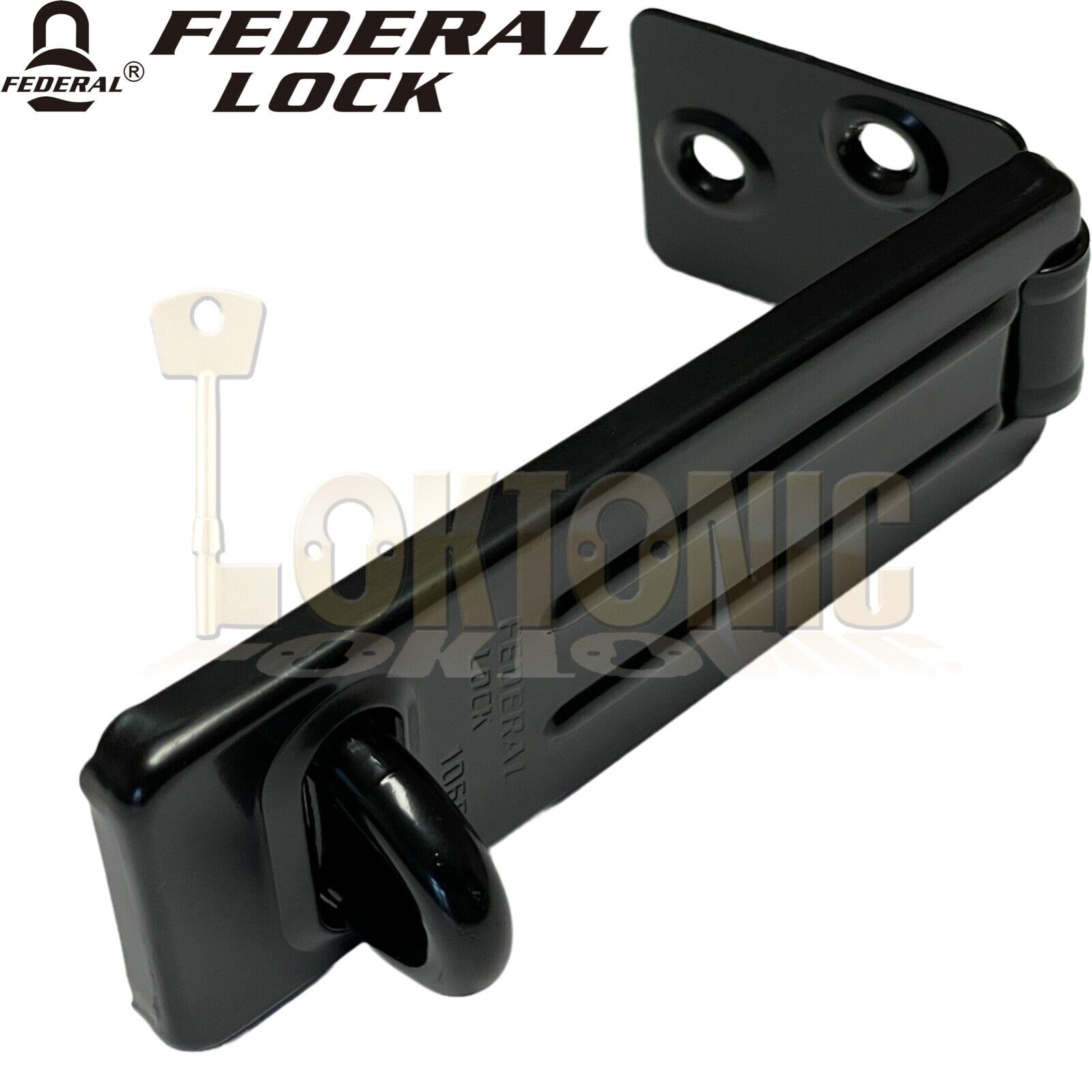 Federal Security Shed Gate Steel Hasp & Staple Padlock Set - Image 6