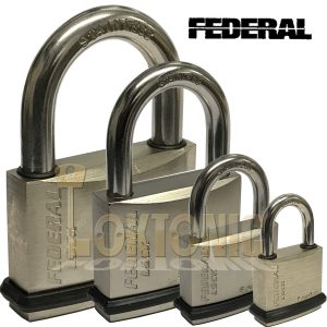 Federal Weather Resistant Waterproof Stainless Steel Shackle Brass Padlock NPS