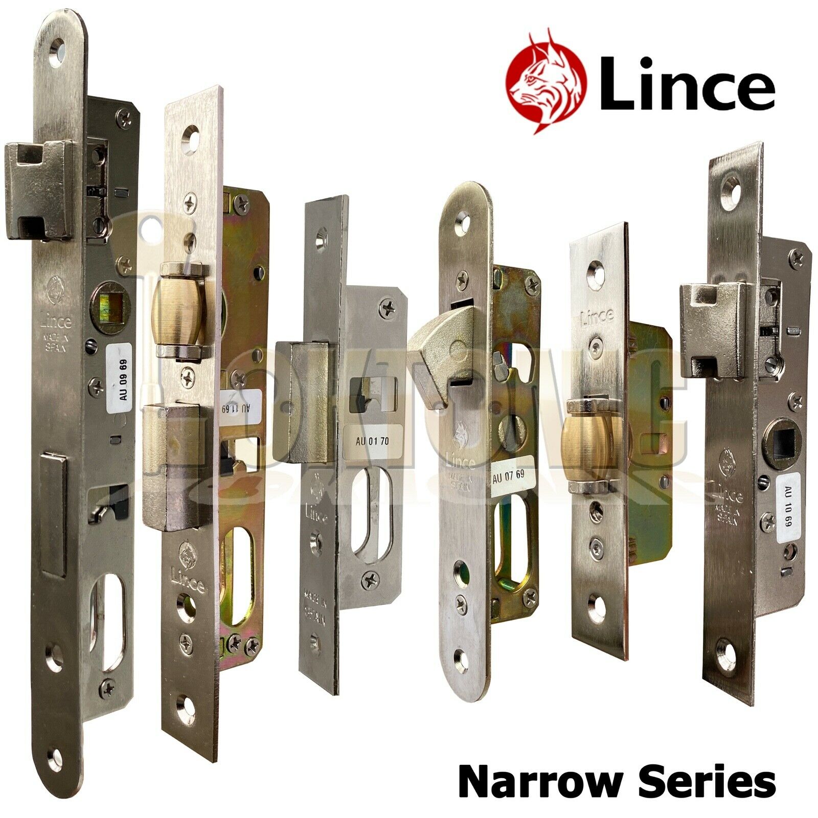 LINCE Mortice Narrow Stile Locks Sliding Hook Roller Sash Dead Bolt Latch UPVc