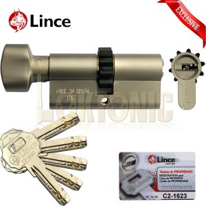 Lince High Security Euro 10 Cog Thumb Turn Cylinder 32-32mm To Suit Mul T lock