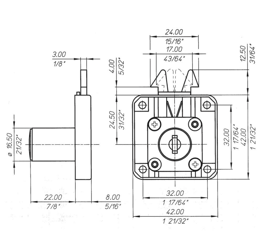 Meroni ME2659 Sliding Claw Bolt Cabinet Office Furniture Locker Cupboard Locks - Image 4