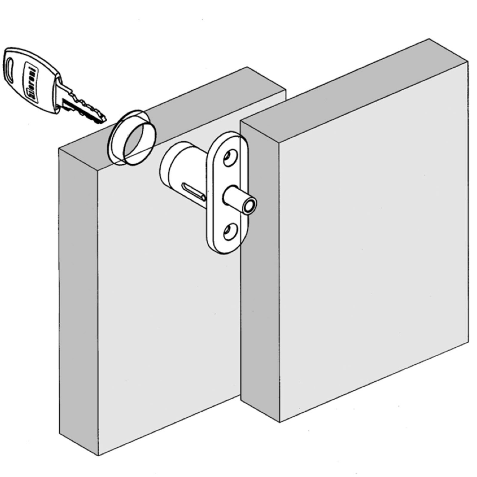 Meroni ME2667 Pedestal Sliding Cabinet Plunger Office Furniture Cupboard Lock - Image 3