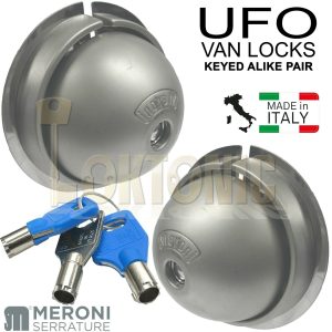 Meroni ME8080 UFO Van Door Locks Pair Same Key KA Gates Sheds Glass Doors