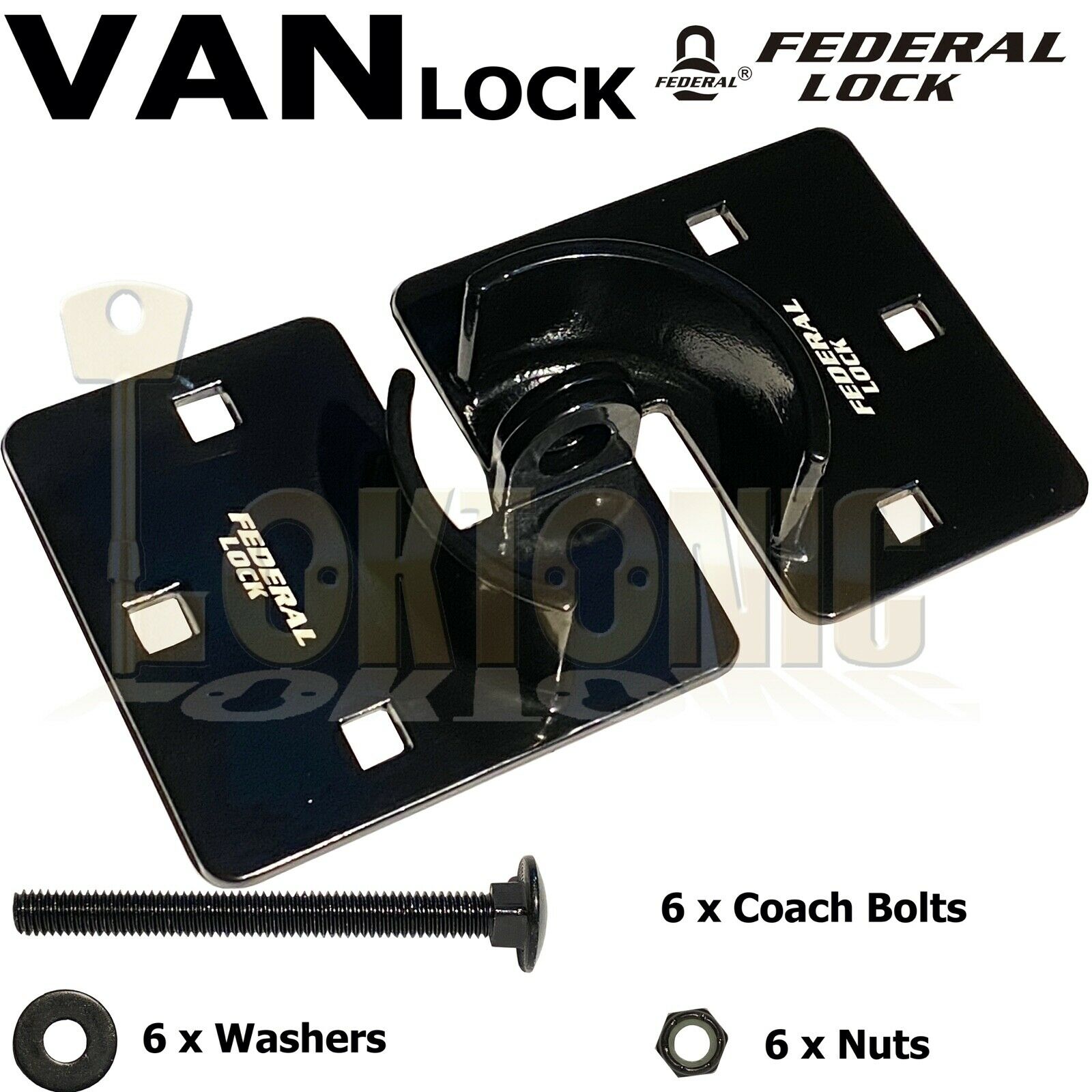 Federal High Security Van Back Doors Gates Sheds Lock Bracket Hasp and Staple - Image 5