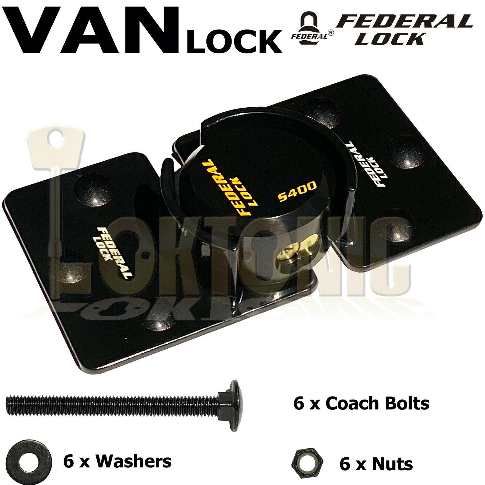 Federal High Security Van Back Doors Gates Sheds Lock Bracket Hasp and Staple - Image 6