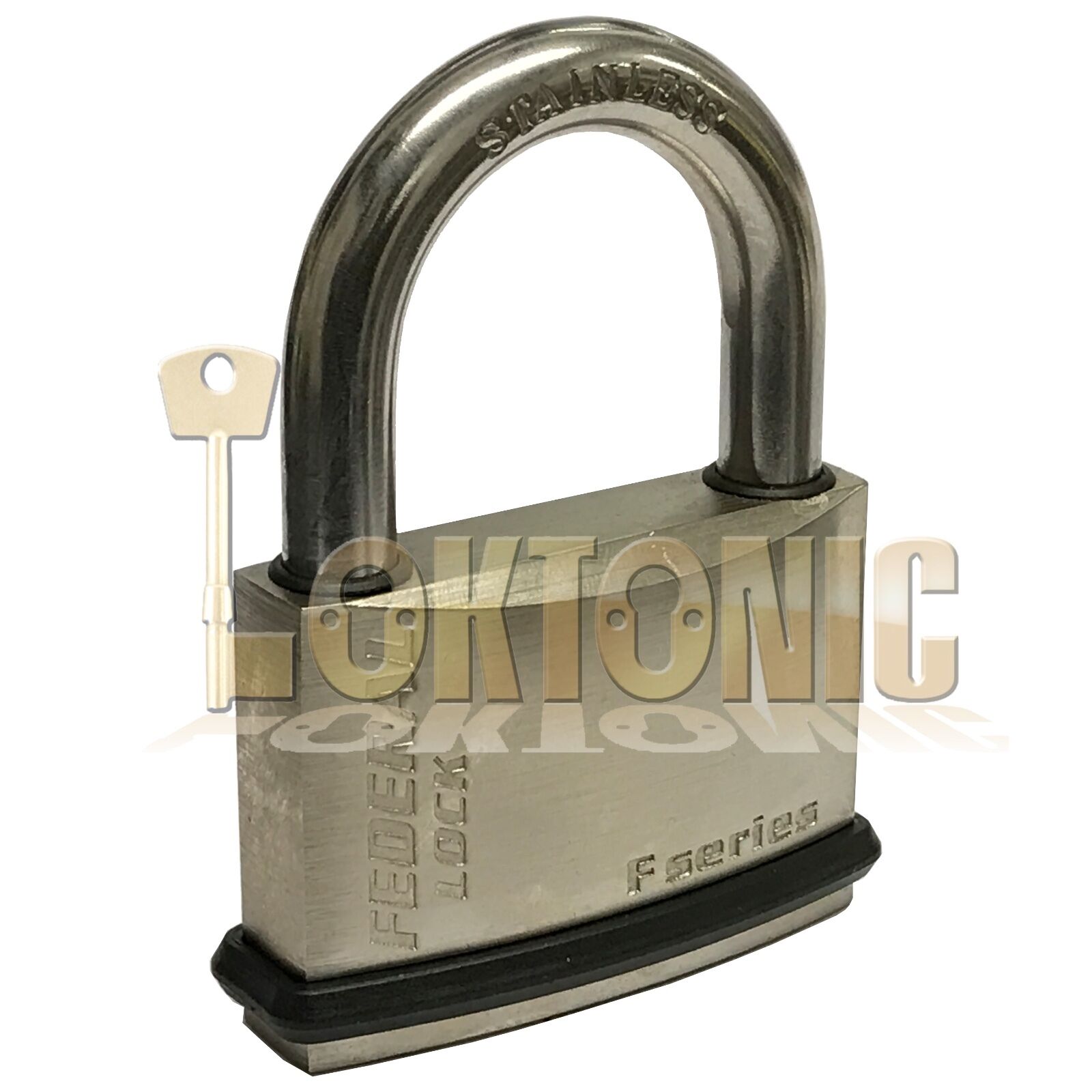Federal Weather Resistant Waterproof Stainless Steel Shackle Brass Padlock NPS - Image 6