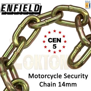 Enfield Motorcycle CEN 5 14mm Through Hardened Security Sold Secure Bike Chain
