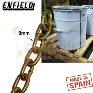 Enfield Through Hardened 8mm ⌀ x 30m Length Tarnished Heavy Duty Security Chain