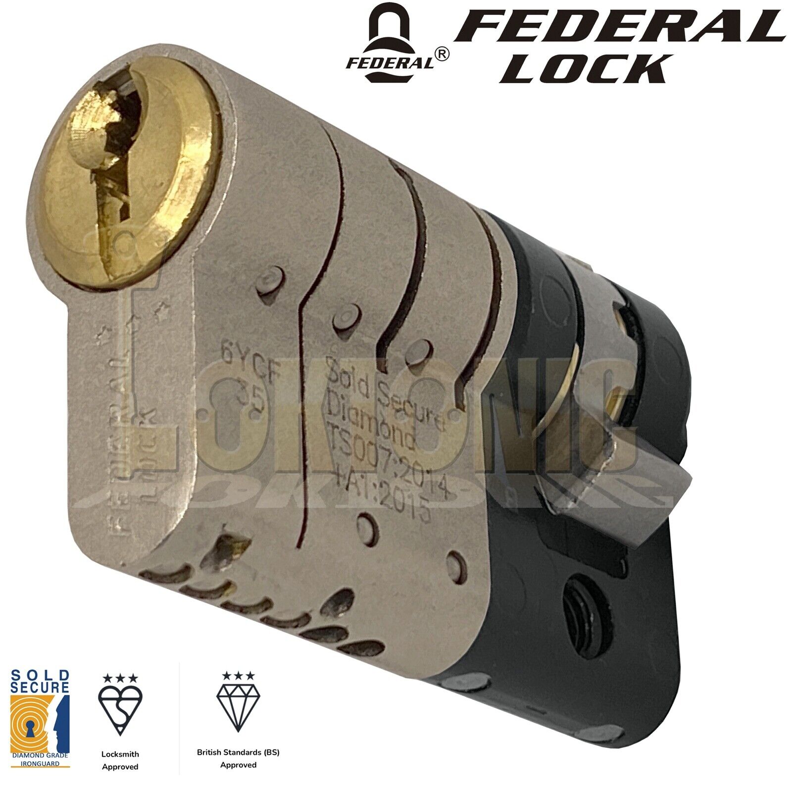 Federal 3 Star Security Half Euro Cylinder UPVC Door Lock Snap Safe Anti Bumping - Image 3